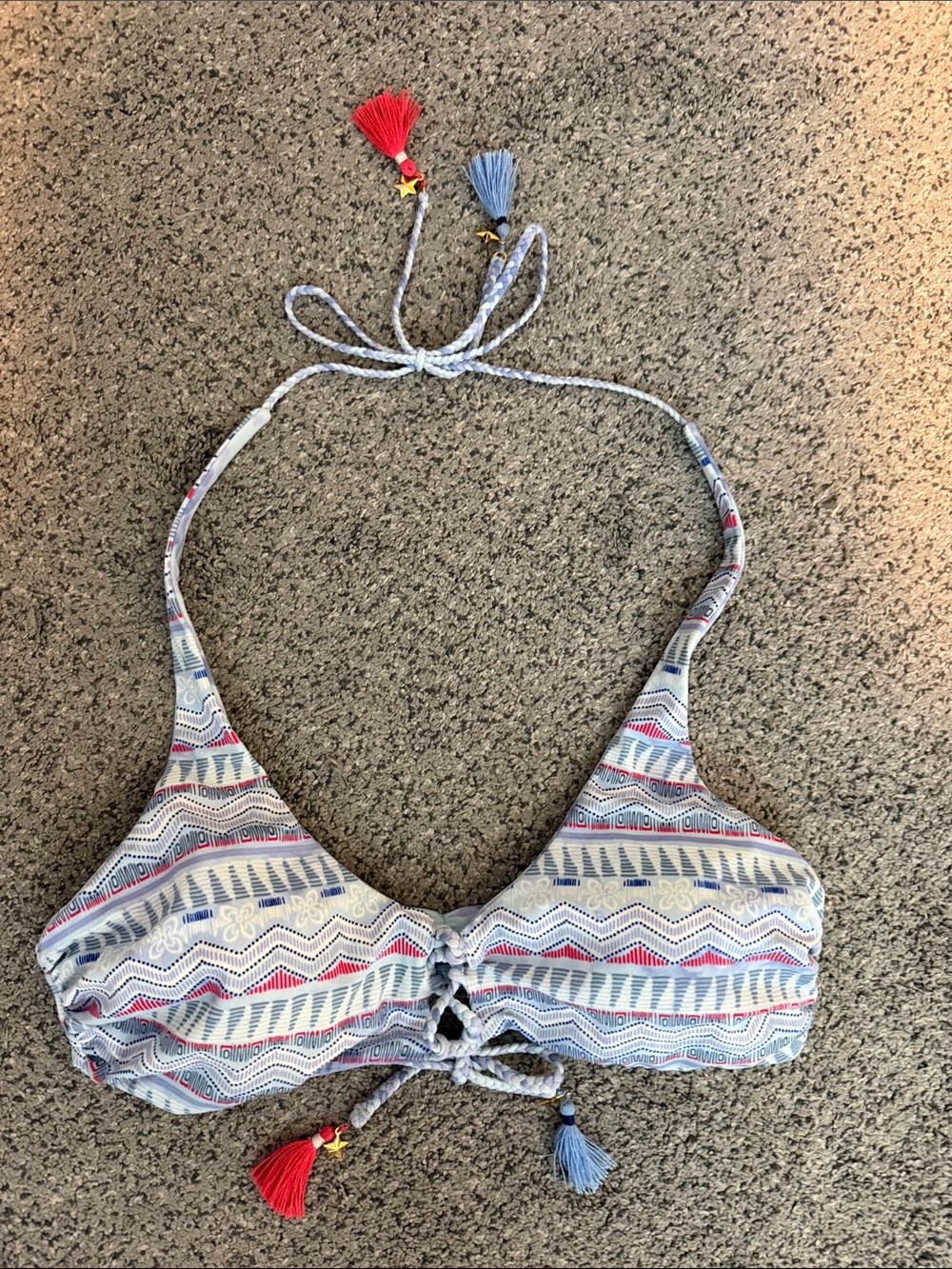Victoria's Secret Reversible Patterned Bikini Top, brand new!